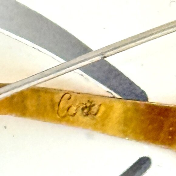 Vintage Coro Sugar Textured Large Flower Brooch - Picture 7 of 7